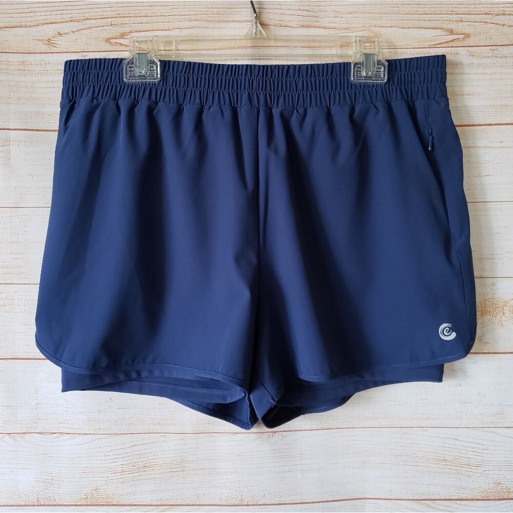 Johnny Was Calme Elements Run Shorts in Blue Size XL